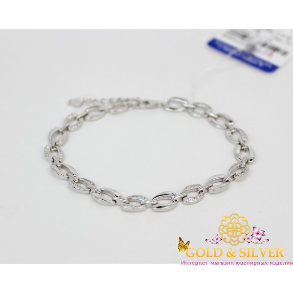 Браслет жіночий срібний "Хвиля блиску" 1425606 , Gold &amp Silver Gold & Silver, Украина